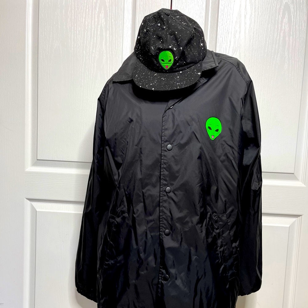 We Out Here Rip N Dip Alien Windbreaker